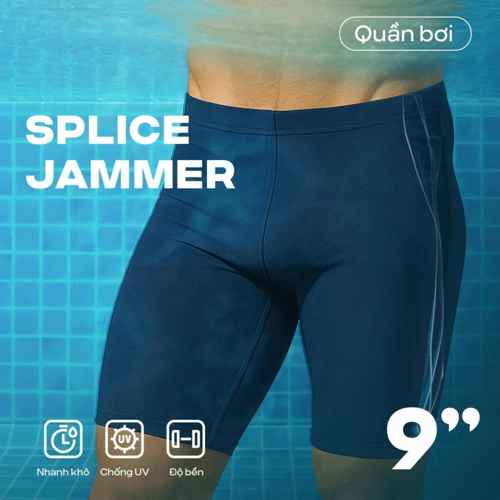 Quần bơi nam Splice Jammer 9inch nhanh khô, chống bám nước, chống UV được tặng thêm khăn có giá 199.000đ