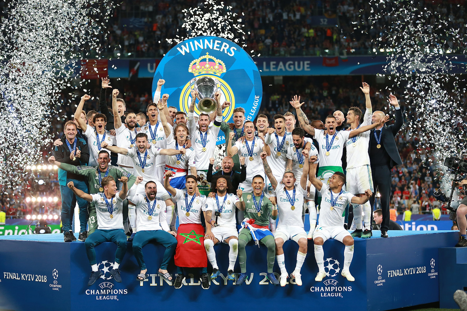 Real_Madrid giành cúp tại mùa giải UEFA Champions League 2017-18 - Ảnh: Антон Зайцев/Cấp quyền theo CC BY-SA 3.0.
