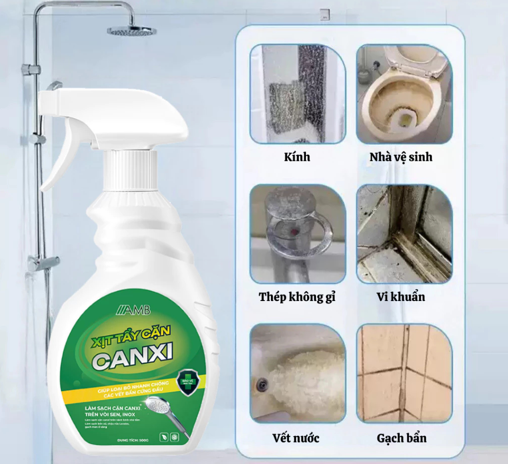 Dung dịch tẩy cặn AMB dùng được cho nhiều bề mặt có giá 75.000đ