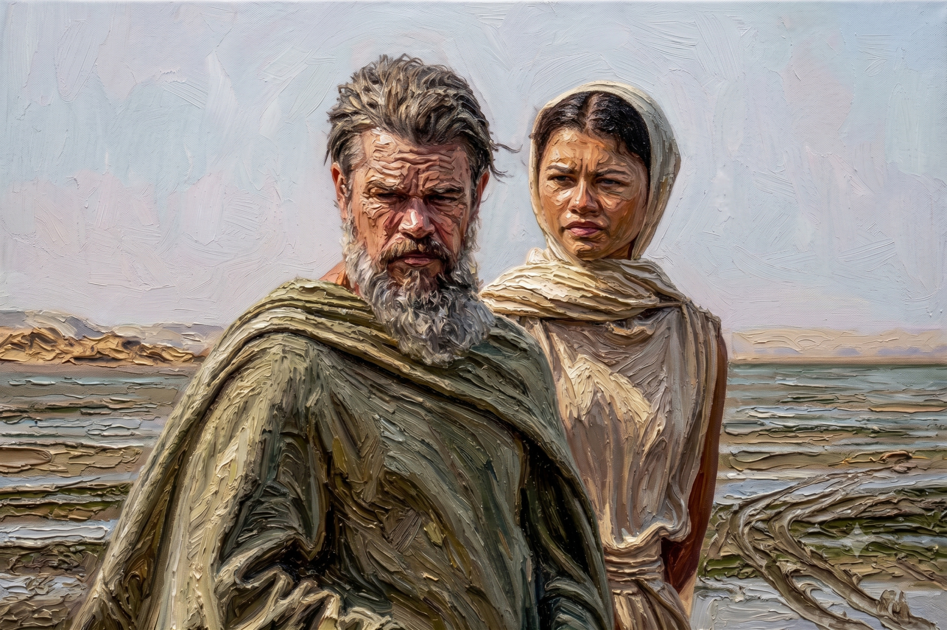 Athena đi theo Odysseus trong suốt hành trình - Hình minh họa: AI.