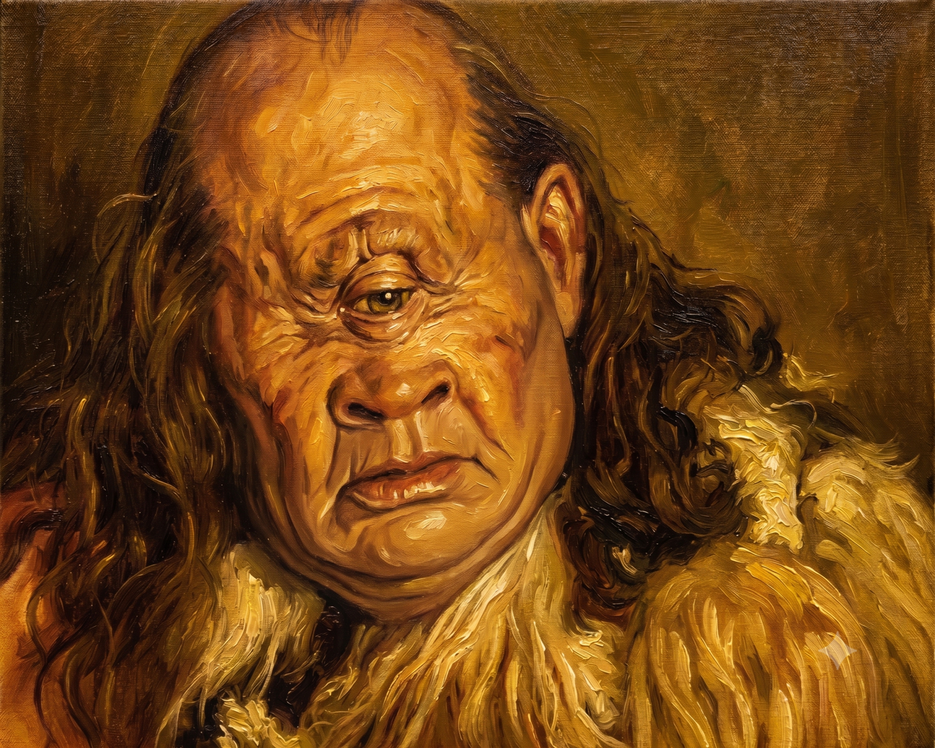 Tạo hình Cyclops trong The Odyssey (1997) - Hình minh họa bằng AI.
