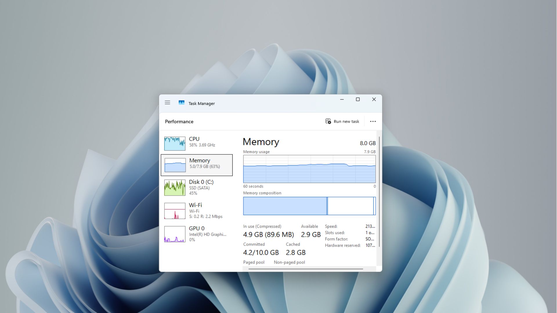 Chiếc PC với 8GB RAM hoàn toàn không đủ cho Windows 11