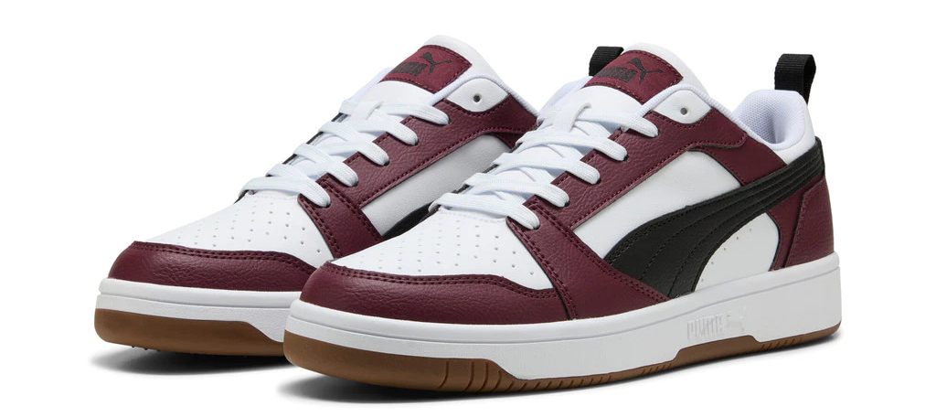Giày Puma Rebound v6 Low White-Black-Ruby Shimmer sale còn 867.000đ