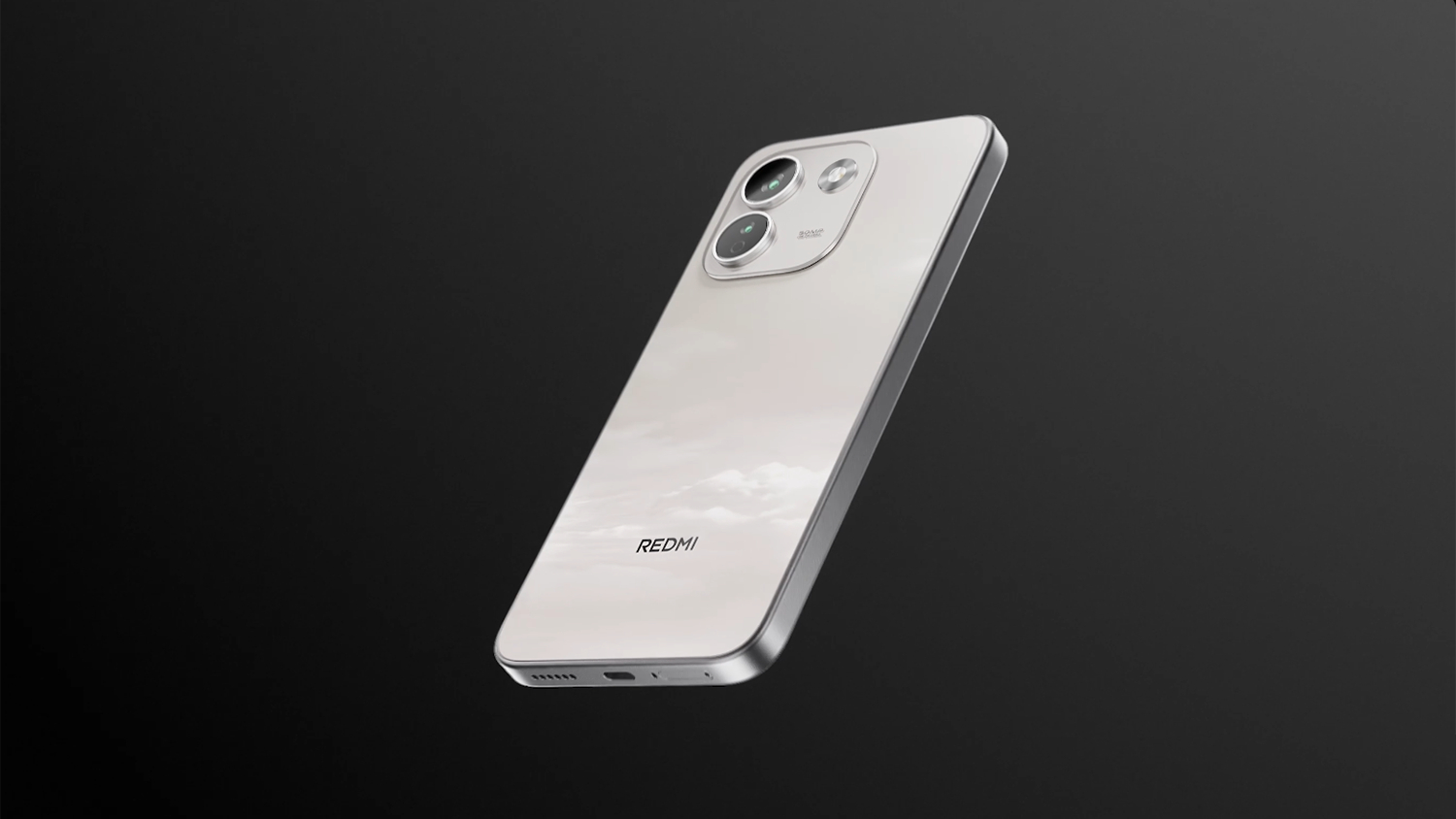 Mặt lưng REDMI Note 17 với cụm ống kính sau đặt ở góc trên bên trái và khung viền bo cong.