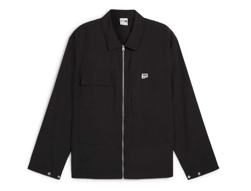 Áo sơ mi kéo khóa Relaxed Shirt Black