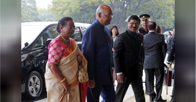  Tổng thống Ấn Độ Ram Nath Kovind đến tham dự lễ (Ảnh: Reuters).