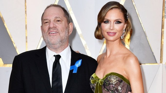 Weinstein cùng vợ Georgina Chapman tại Oscars năm 2017 (Ảnh: Frazer Harrison/Getty Images)