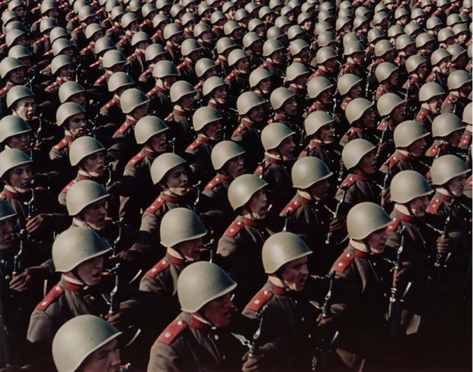 Lực lượng Hồng quân từng là lực lượng có số binh sĩ đông nhất vào đầu những năm 1945 (Ảnh: Anatoly Morozov/МАММ/МDF/russiainphoto).