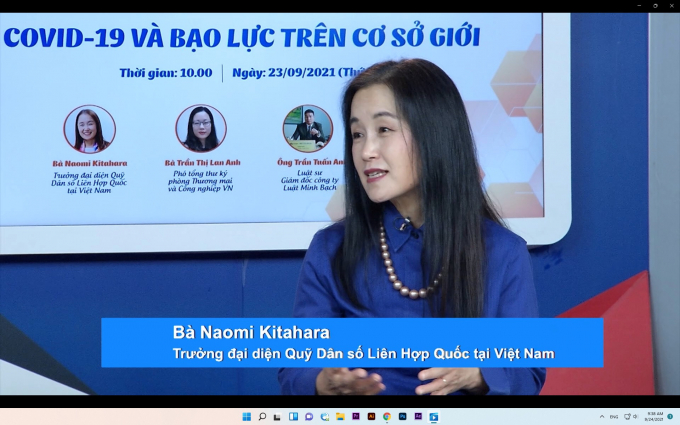 Bà Naomi Kitahara, Trưởng đại diện Quỹ Dân số Liên Hợp Quốc (UNFPA) tại Việt Nam (Ảnh: CSAGA).