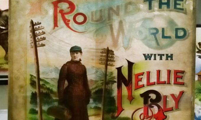 Bìa cuốn sách viết bởi Nellie Bly, ghi lại chuyến vòng quanh thế giới của bà trong vòng chưa đầy 80 ngày (Ảnh: internet).