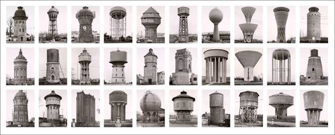 Cặp Becher ghi lại hình ảnh của những tháp nước cũ tại Đức.