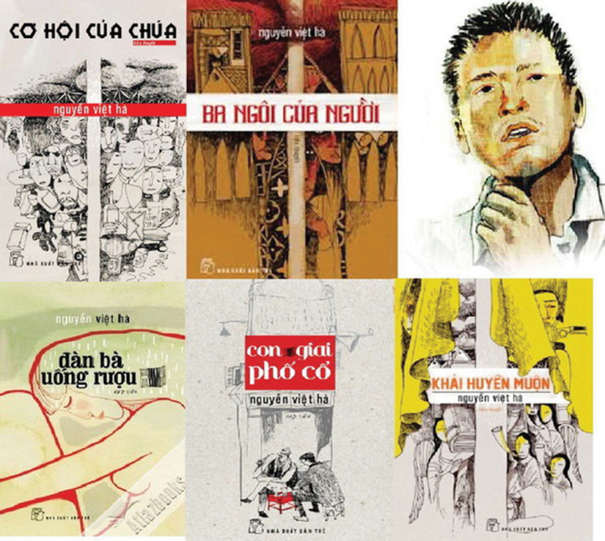 Một số tác phẩm của nhà văn Nguyễn Việt Hà.