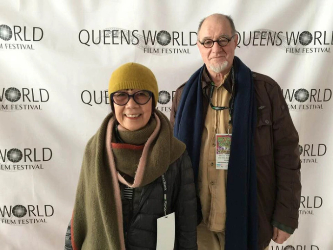 Vợ chồng nhà làm phim độc lập Síu Phạm và Jean Luc-Mello tại Liên hoan phim Queens World.