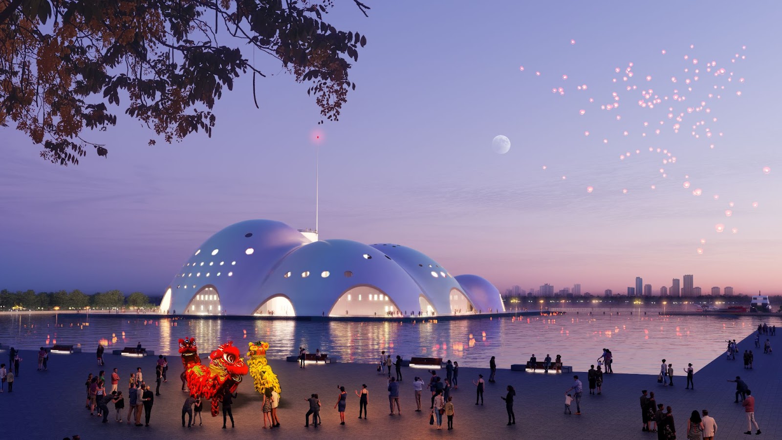 Phối cảnh 3D Nhà hát Opera vừa khởi công tại Hà Nội.