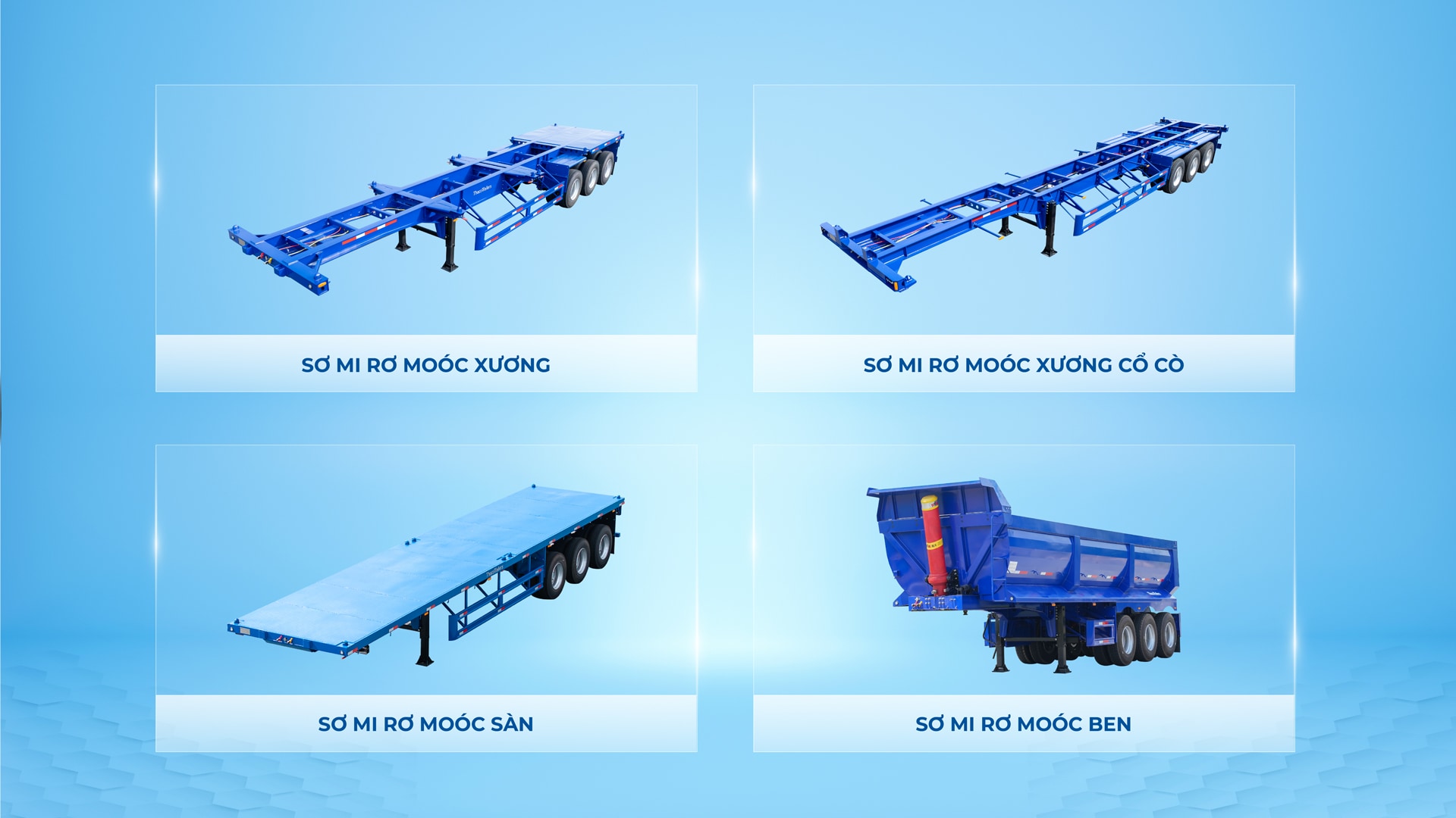 Các dòng sản phẩm sơ mi rơ moóc được giới thiệu tại sự kiện