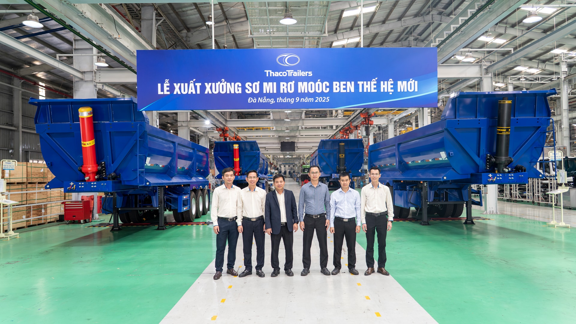 Thaco Trailers tổ chức lễ xuất xưởng sơ mi rơ moóc ben thế hệ mới vào đầu tháng 9/2025