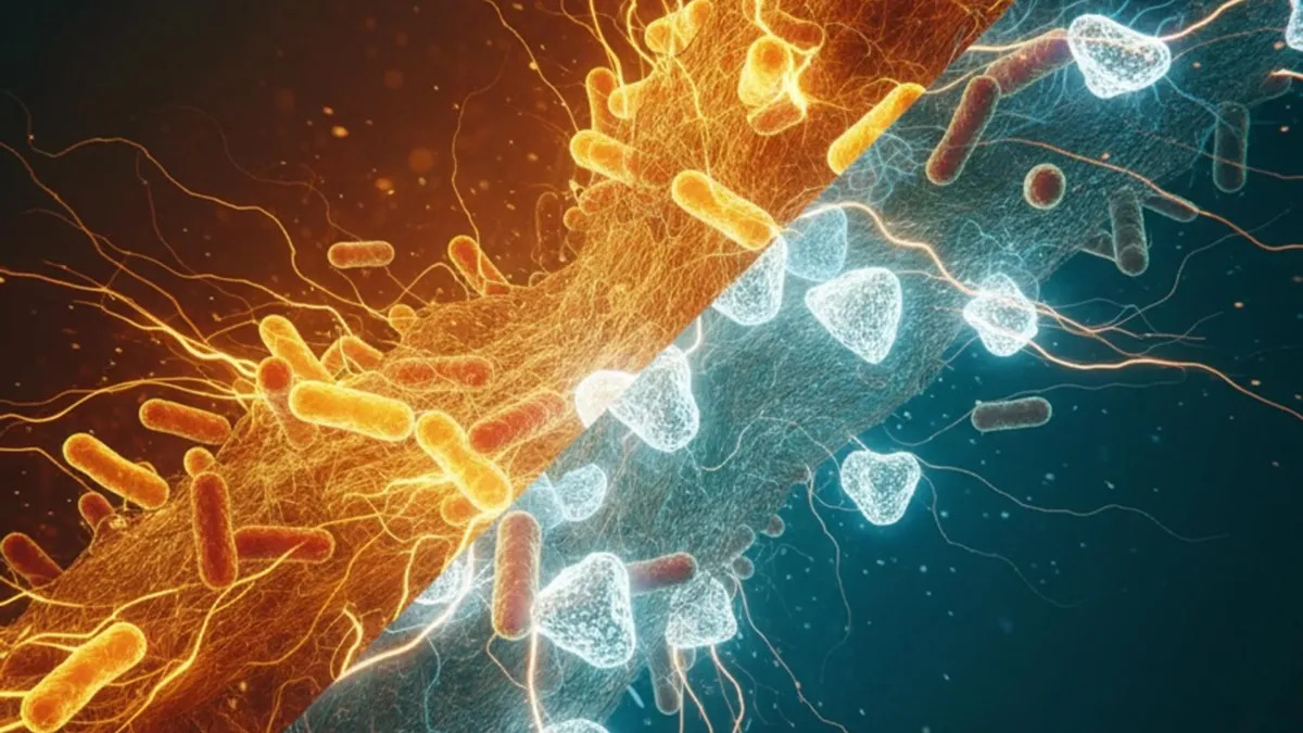 Hình ảnh phân tách do máy tính tạo ra về vi khuẩn trên bề mặt răng.