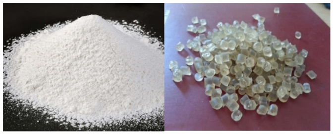 Hình ảnh tinh bột sắn và hạt TPS