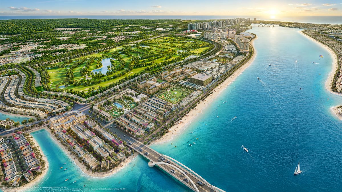 Địa thế tựa rừng, hướng biển tạo nền tảng sinh thái đặc trưng cho mô hình sống khỏe tại Vinhomes Green Paradise.