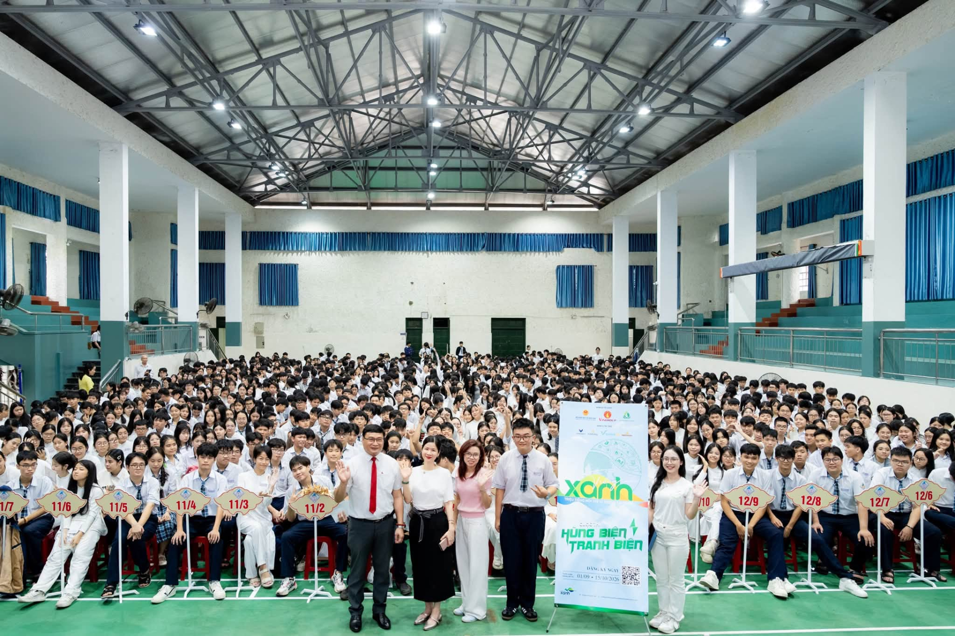 Hành trình Tiếng nói Xanh mùa 4 đến với Trường THPT Nguyễn Huệ (TP Huế), mở ra những trao đổi về môi trường, phát triển bền vững và vai trò của người trẻ trong việc chủ động tìm kiếm giải pháp cho các vấn đề thực tiễn. (Ảnh: BTC)
