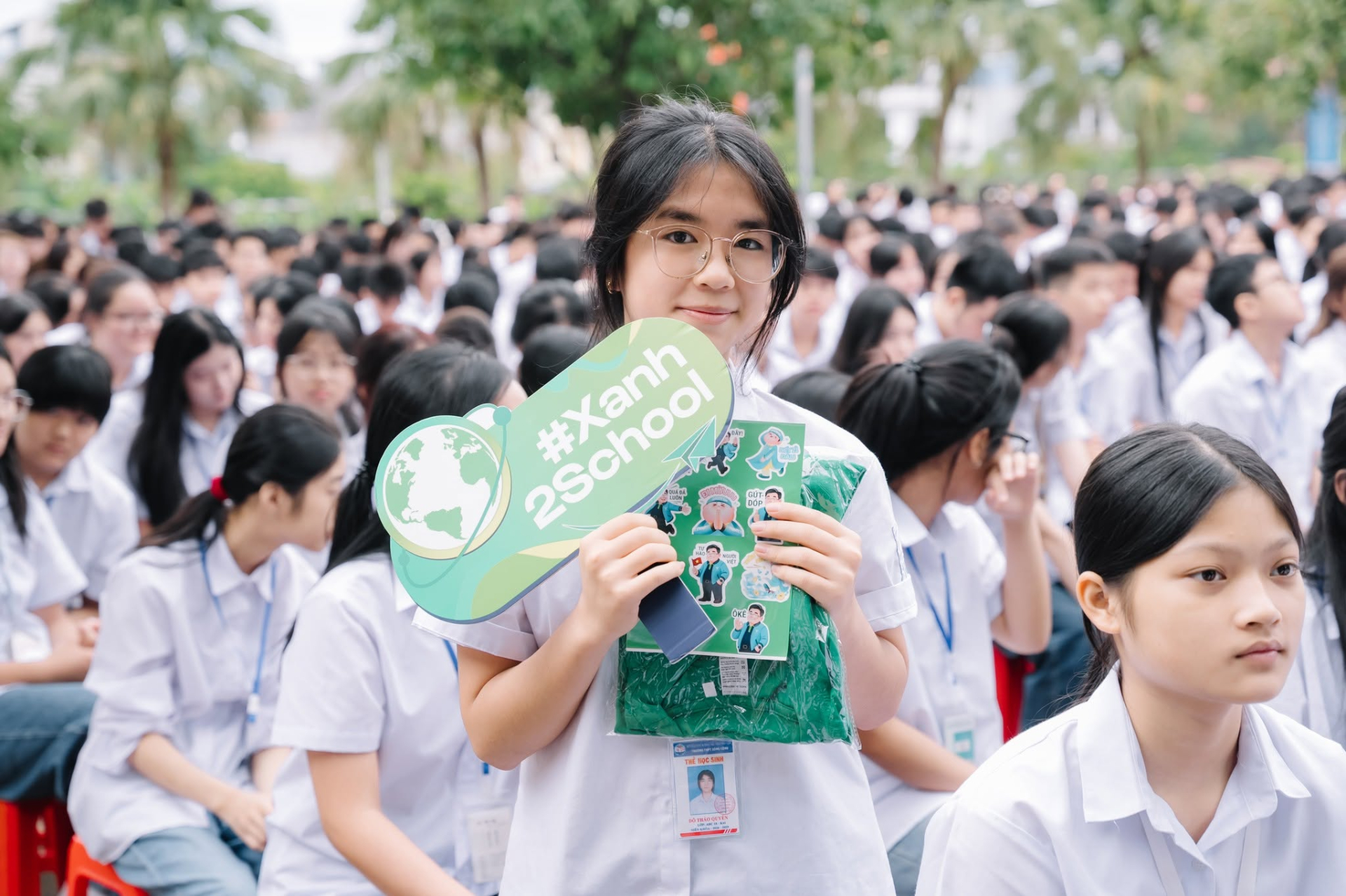 Học sinh Trường THPT Sông Công (Thái Nguyên) khám phá sân chơi hùng biện - tranh biện về môi trường cùng những đổi mới nổi bật của Tiếng nói Xanh mùa 4. (Ảnh: BTC)