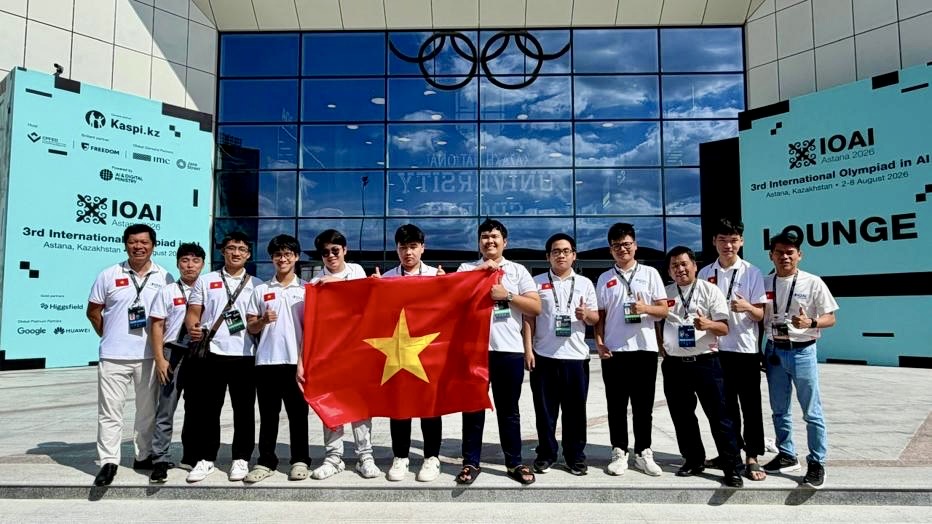 Các thí sinh dự thi tại Trường ĐHQG Thể thao Kazakhstan, Astana, Kazakhstan.