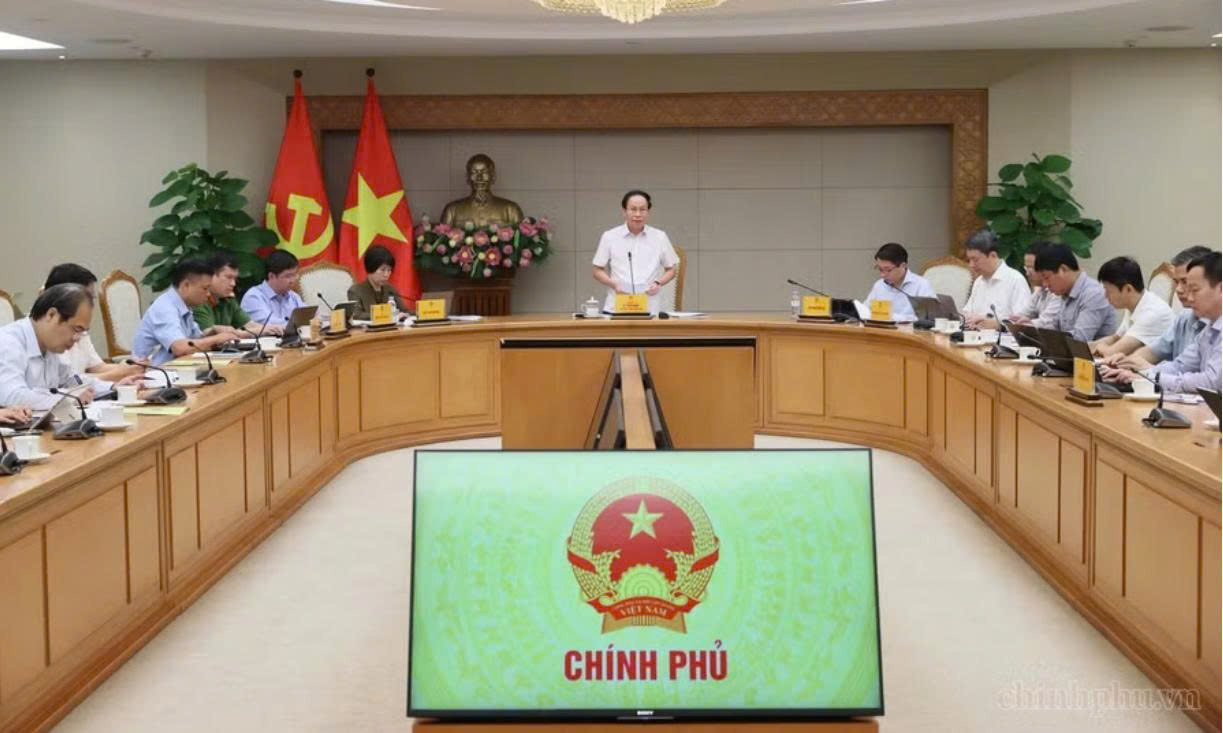 Phó Thủ tướng Lê Tiến Châu chủ trì buổi làm việc. Ảnh: chinhphu.vn