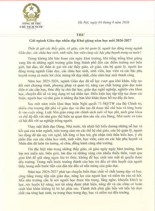 Tổng Bí thư- Chủ tịch nước Tô Lâm: 