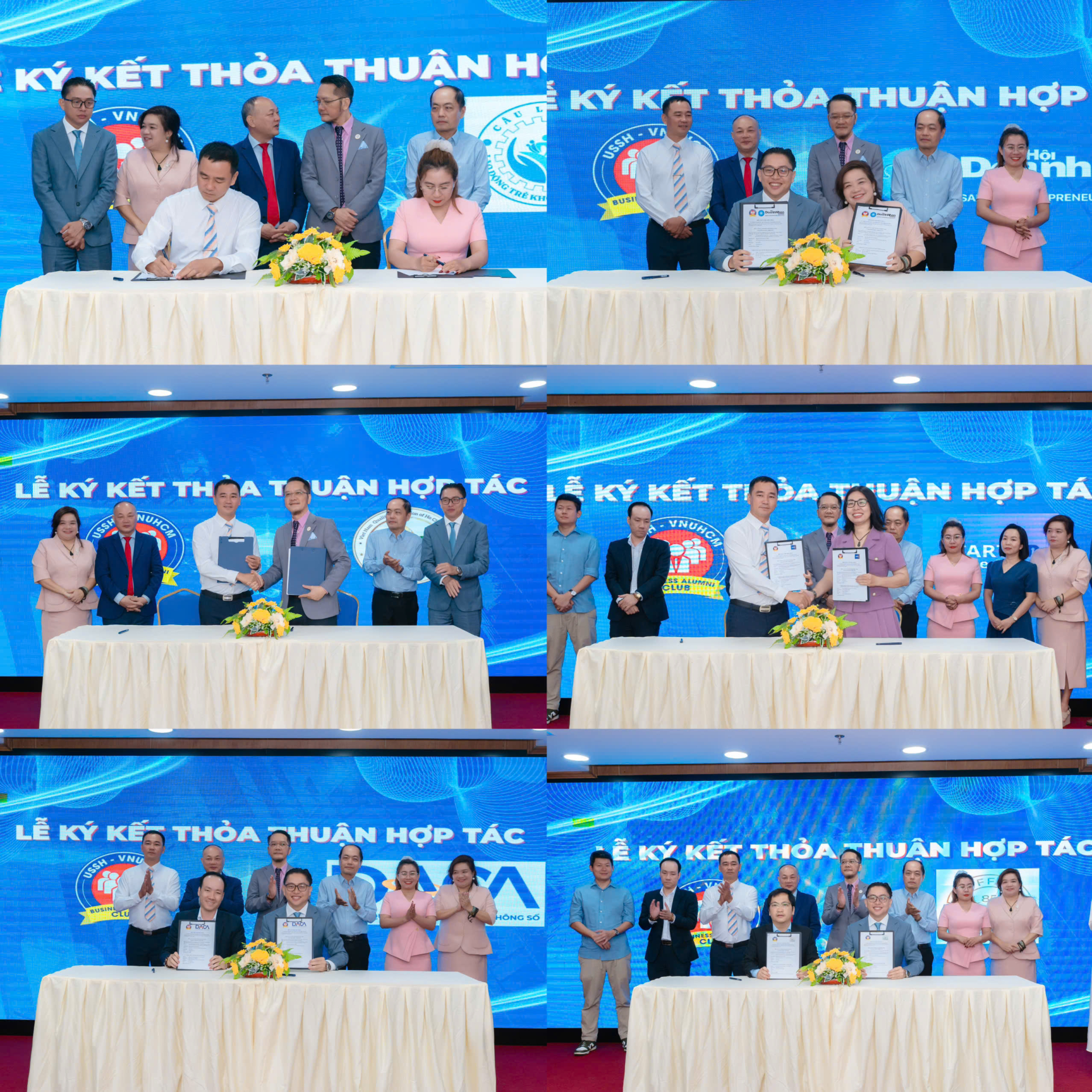 Ký kết hợp tác MOU giữa CLB cựu sinh viên Doanh nhân USSH với các CLB Doanh nhân đối tác