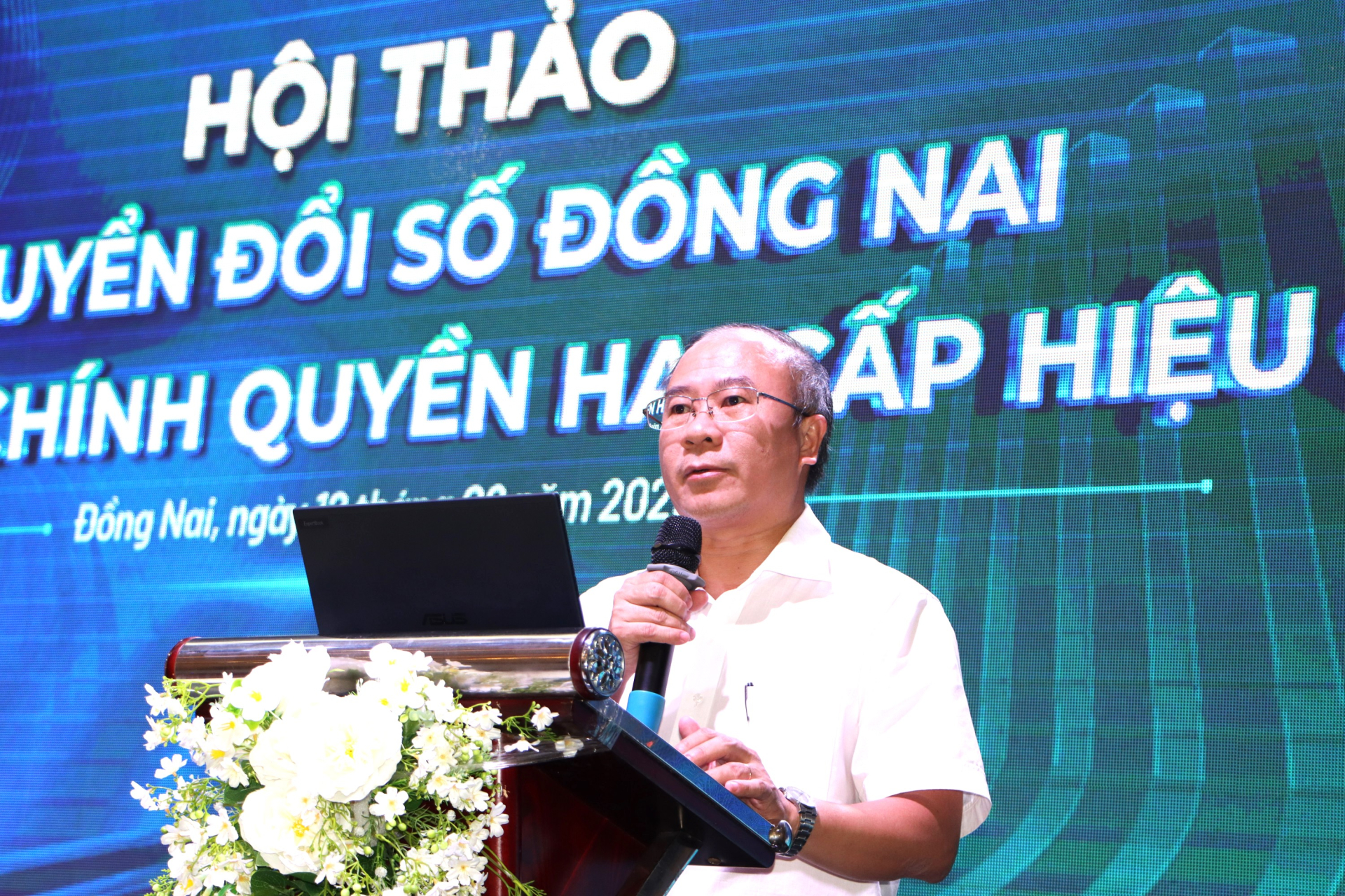 Ông Nguyễn Minh Quang, Phó Giám đốc Sở Khoa học và Công nghệ tỉnh Đồng Nai phát biểu khai mạc Hội thảo. Ảnh: Sở KHCN Đồng Nai