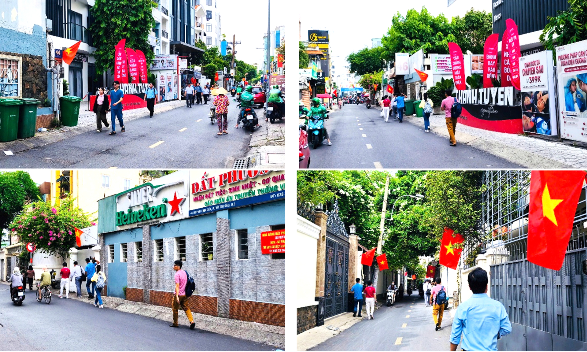 Đoàn công tác của Viện Pasteur TP.HCM và Trung tâm Kiểm soát bệnh tật TP.HCM cùng Trung tâm Y tế Quận 3 khảo sát thực tế tại phường Xuân Hòa. Ảnh: Pasteurhcm