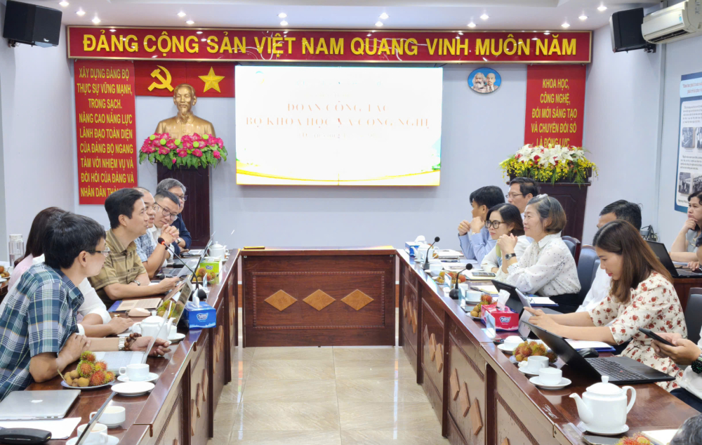 Buổi làm việc của Sở Khoa học và Công nghệ TP.HCM với Đoàn công tác Bộ Khoa học và Công nghệ. Ảnh: CESTI