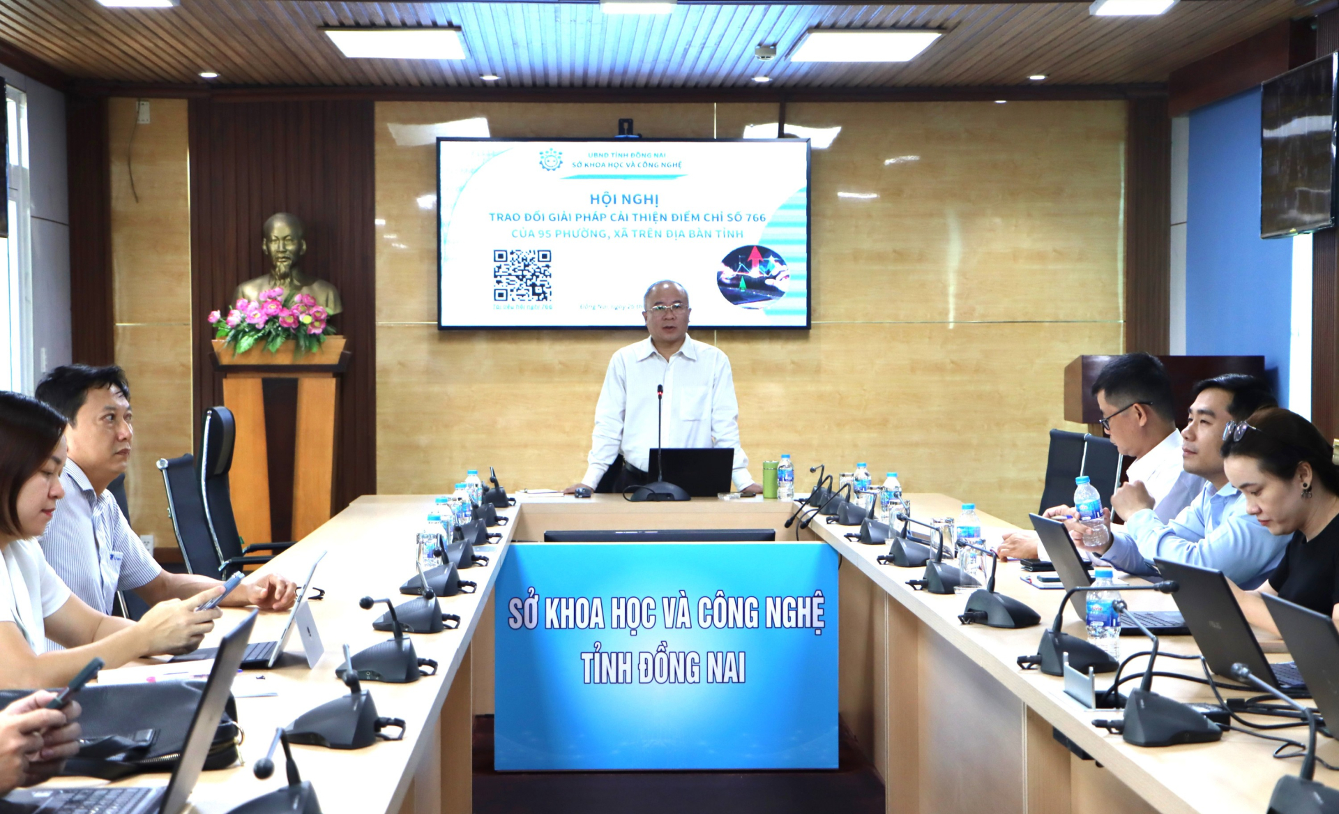 Ông Nguyễn Minh Quang, Phó Giám đốc Sở Khoa học và Công nghệ tỉnh Đồng Nai phát biểu tại hội nghị. Ảnh: Sở KH&CN