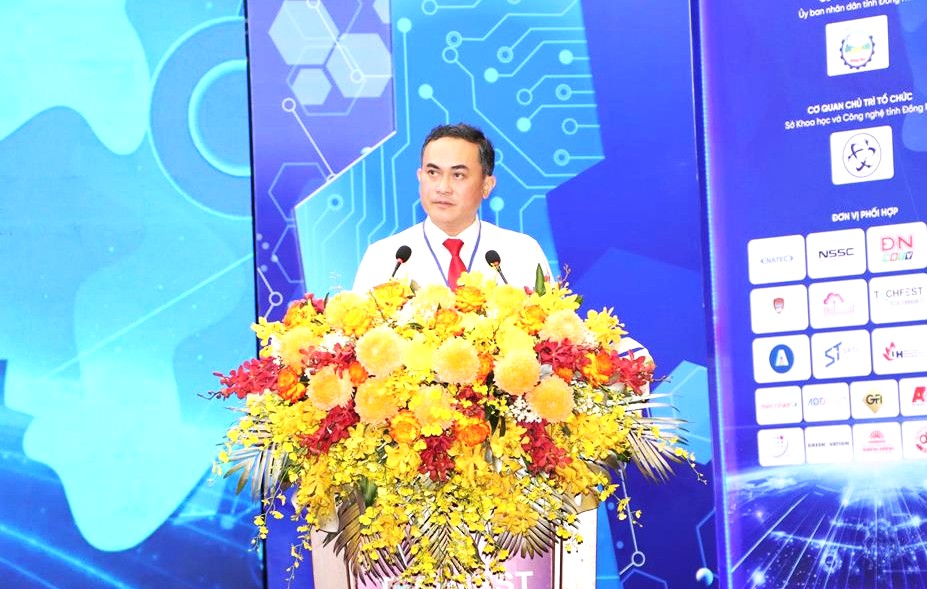 Phó Chủ tịch UBND tỉnh Đồng Nai Lê Trường Sơn phát biểu tại lễ khai mạc.