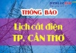 Lịch cúp điện Cần Thơ từ ngày 6/3-12/3/2022