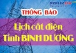 Lịch cúp điện Bình Dương từ ngày 17/04-23/4/2022