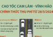 Mức phí cụ thể trên cao tốc Cam Lâm-Vĩnh Hảo