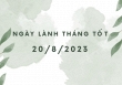 Xem ngày lành tháng tốt: 20/8/2023