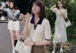 Thời trang dạo phố đơn giản mà tươi xinh của Hải Tú