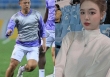 Vợ trung vệ U23 Việt Nam xinh như búp bê trên khán đài sân Mỹ Đình