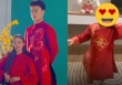 Vợ mẫu Tây của Bùi Tiến Dũng cùng chồng con chụp ảnh áo dài đón tết, visual được khen nức nở chuẩn con dâu Việt Nam