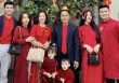Quang Hải và Chu Thanh Huyền diện áo dài đỏ rực rỡ khai xuân 