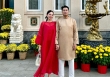Linh Rin và Phillip Nguyễn nắm tay nhau lên sóng đầu năm, flex luôn góc sân biệt thự chơi hoa Tết toàn loại bình dân nhưng 'bao sang'