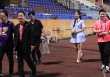 Không còn cảnh 'thờ ơ', chủ tịch CLB Hà Nội có thái độ khác hẳn, vui ra mặt với hoa hậu Đỗ Mỹ Linh 