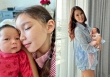 Khoảnh khắc siêu cưng của hai nhóc tỳ nhà siêu mẫu Hà Anh, con trai mới hơn 1 tháng tuổi đã được mẹ khen: 'Khôn lắm'
