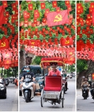 Hà Nội “nhuộm” sắc đỏ sao vàng chào mừng Quốc khánh 2/9