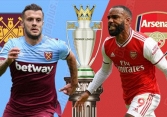 Lịch thi đấu bóng đá hôm nay 21/3: West Ham United - Arsenal