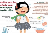 Cần làm gì khi chăm sóc trẻ bị tay chân miệng?