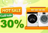 5 mẫu máy giặt giảm đến 30% dịp cuối tuần