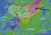 Bão Nesat giật cấp 14, cách quần đảo Hoàng Sa khoảng 520km về phía Đông Bắc
